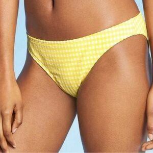 Xhilaration Yellow Gingham Cheeky
Bikini Bottom Size Juniors Large NWT